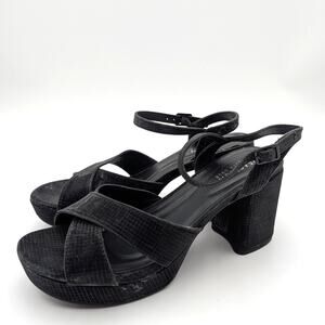 Reaction Kenneth Cole Reeva Platform Sandals Women's Black Size US9 EU40